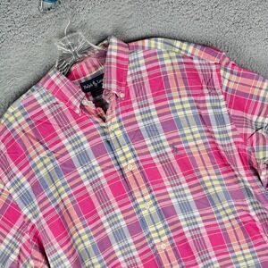 Ralph Lauren Blake Shirt Mens Large Pony Logo Short Sleeve Collared Button Down